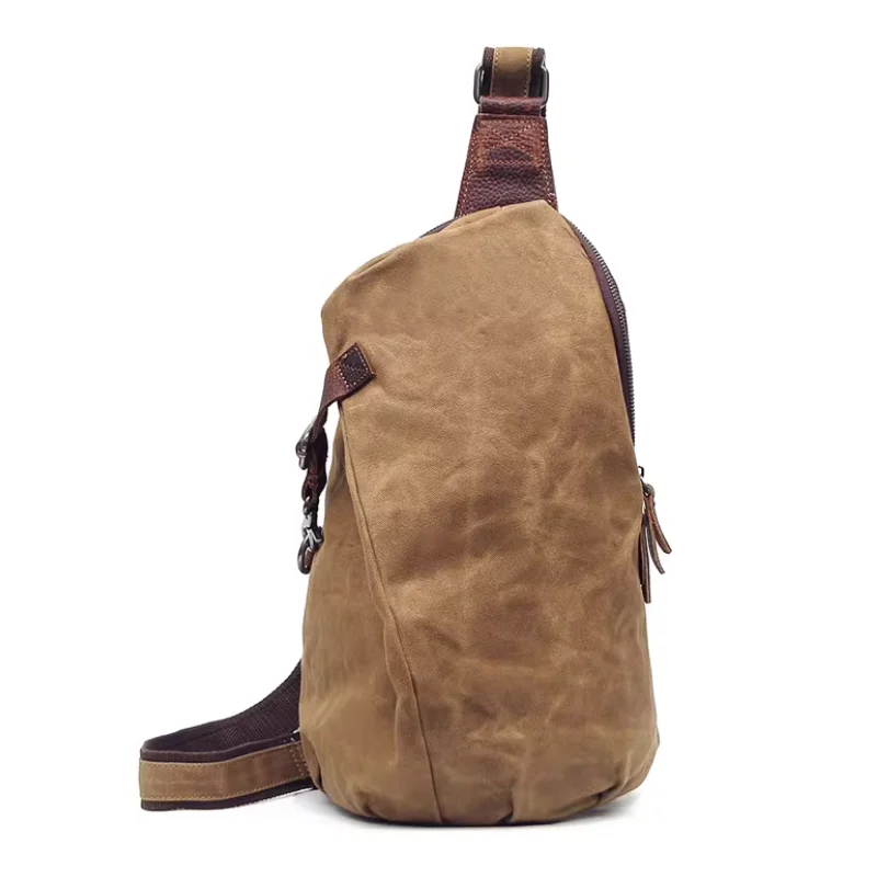 

Мужская нагрудная сумка, повседневная сумка через плечо, ретро-сумка, водонепроницаемая сумка через плечо