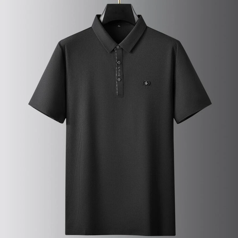 8XL 7XL 6XL 2024 New Summer England Style Polo Shirt Men Tops High End Luxury Mens Polos Shirts Fashion Loose Male Clothing