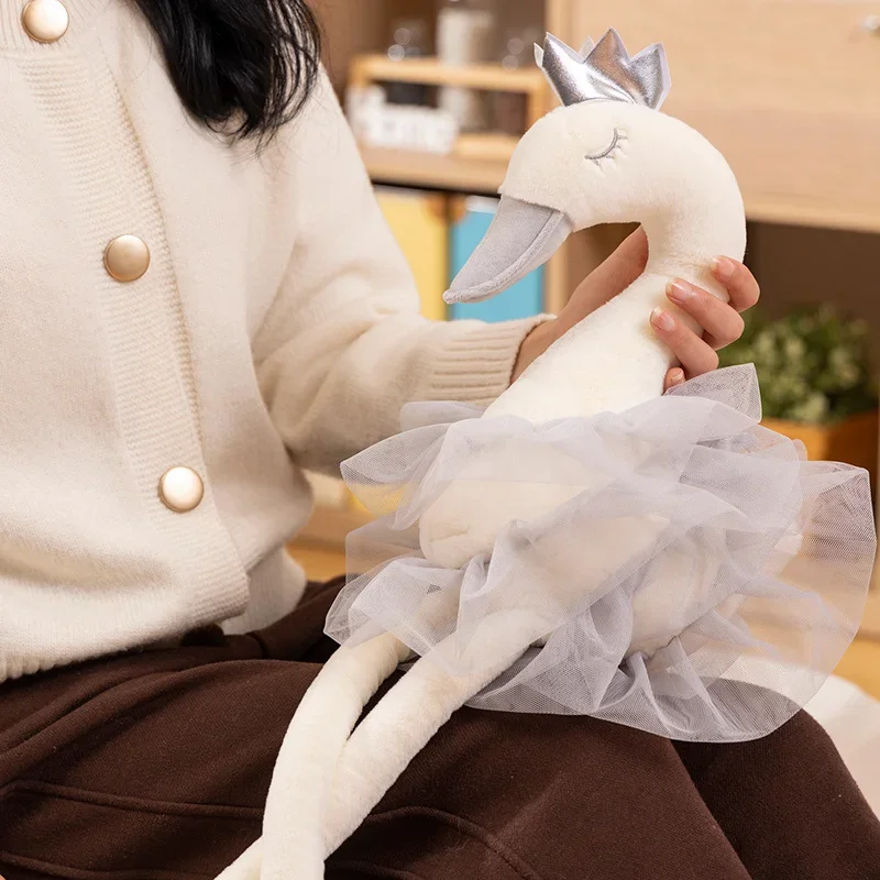 40/60CM Bella gonna cigno colore bianco e rosa Super adorabile animale farcito e peluche giocattoli in cotone bambola da festa