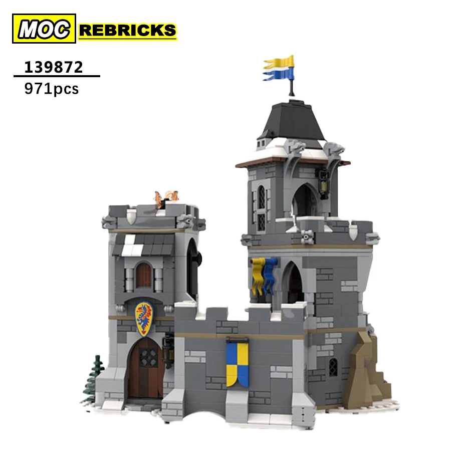 Famosa vista de rua arquitetura modelo cabana casa beco medieval moc- 139872   Bloco de construção DIY coleção tijolo brinquedos de aniversário infantil