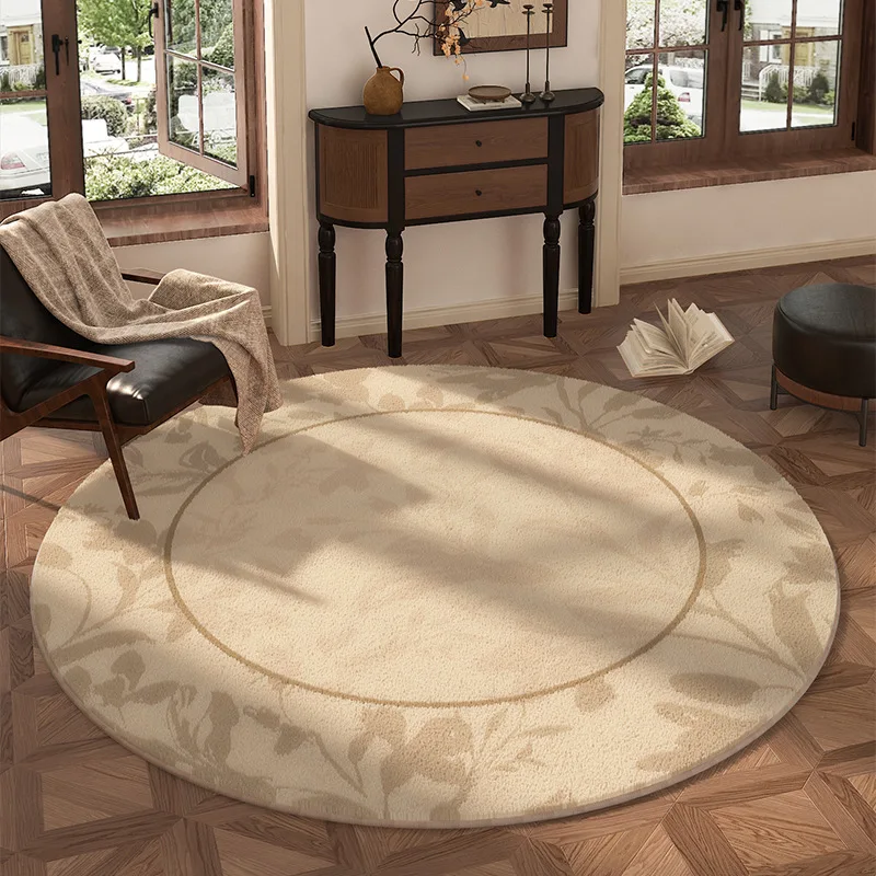 Retro Gaming Theme Headset Graphic Round Rug Industrial Splatter Art Desk Chair Mat
