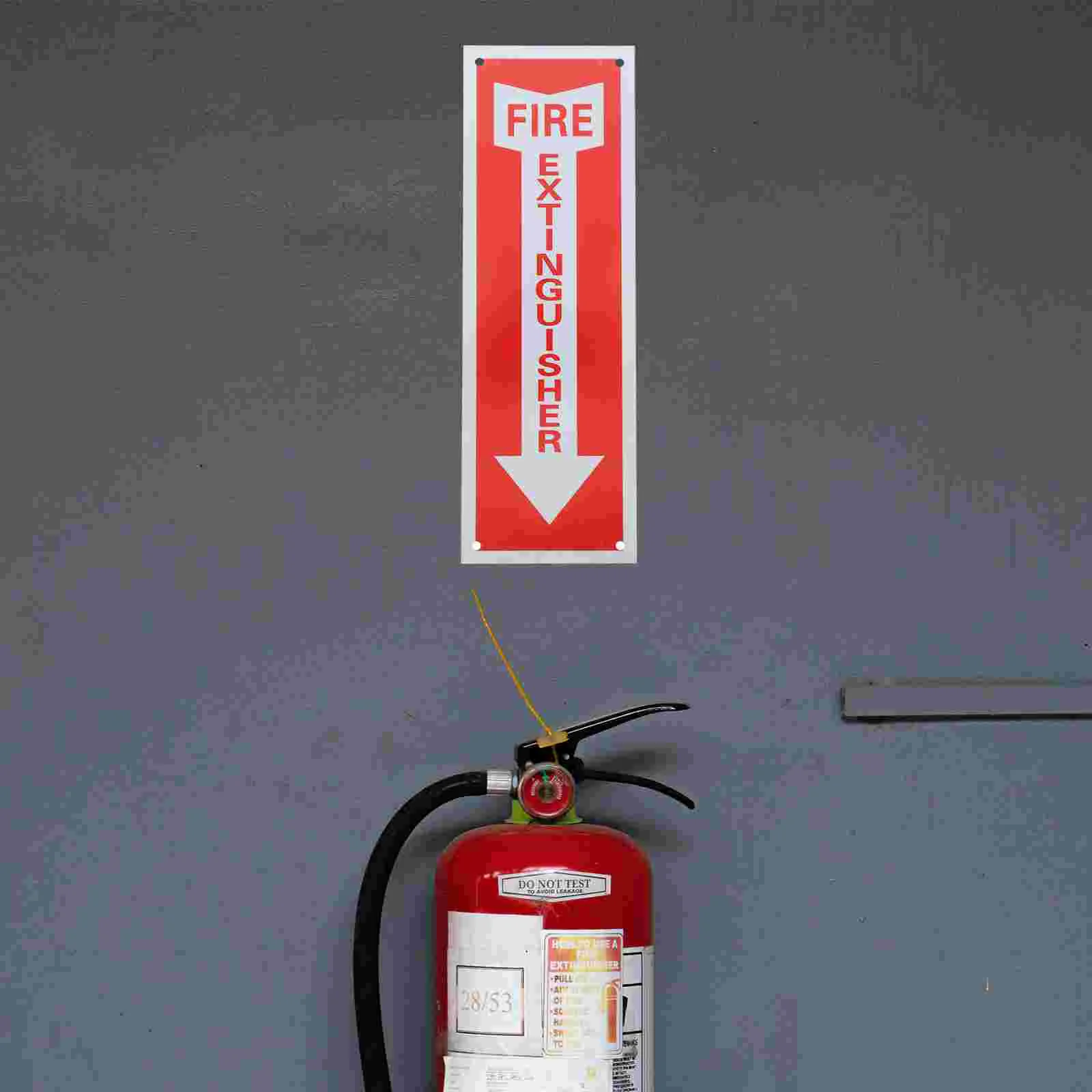 Fire Extinguisher Sign Open Signs Car Reflective Extinguishers for Office Factory Metal