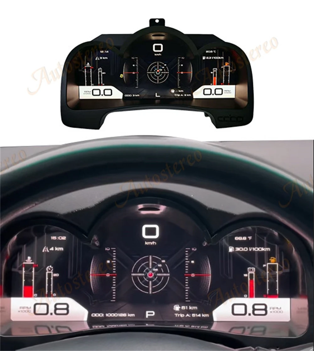 تحديث 2026 لسيارة تويوتا هايلكس فورتشنر 2007-2015 قمرة القيادة الافتراضية الرقمية العنقودية سيارة عداد المسافات شاشة لوحة القيادة LCD سرعة متر