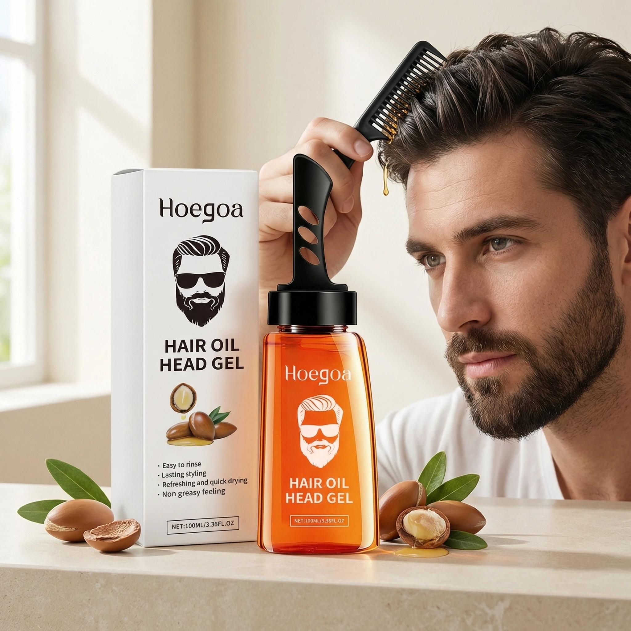 جل تصفيف الشعر لزيادة الحجم وت - مراجعة Men'S Grooming Gel وسعره