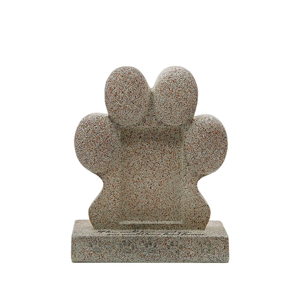 

Pet Memorial Stones for Dogs | Dog Garden Stone Resin Paw Shaped Outdoor Tombstone Cat Headstones Cat Memorial Stone with Frame