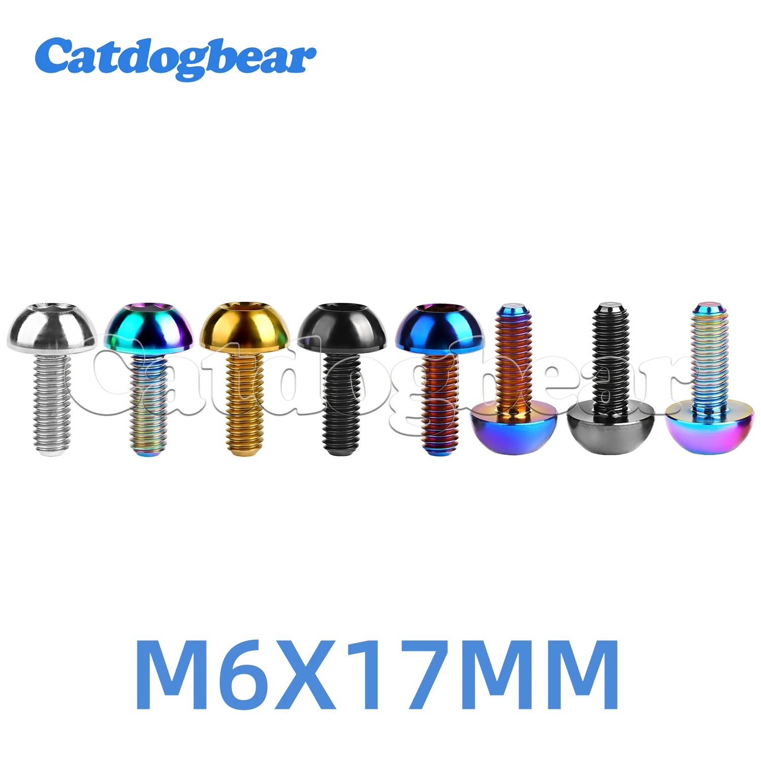 Catdogbear Titanium Bolt M6x17mm Round Head Scerw for Honda Motorcycle  Disc Rotor Screw