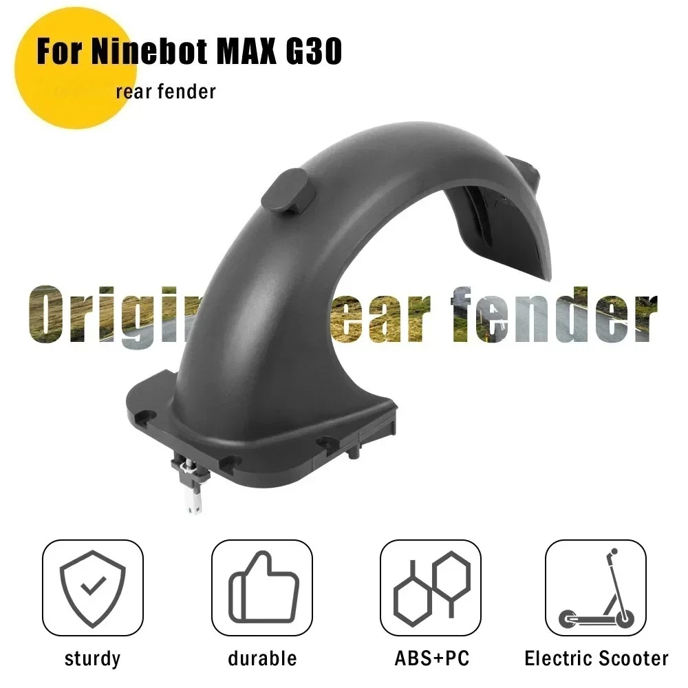 LED Taillight Rear Fender Kit for Ninebot Max G30 Kickscooter Splash Protection Rear Mudguard Replacement Scooter Accessories