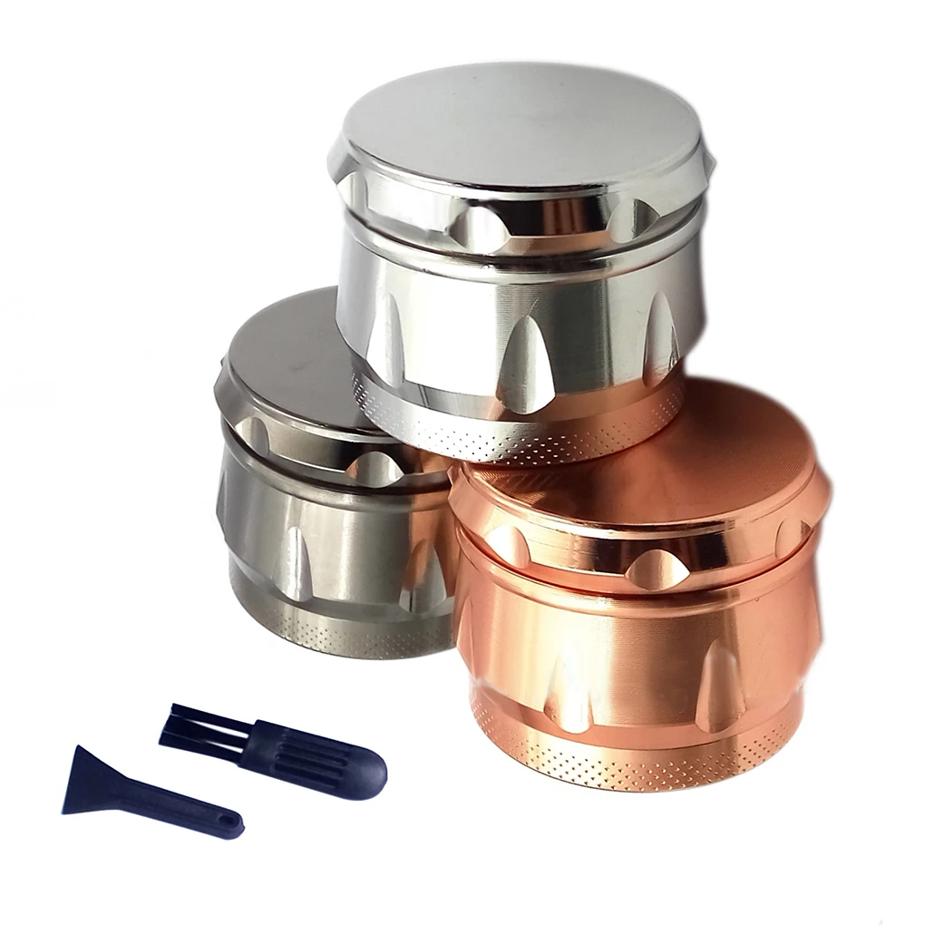 Metal Herb Spice Mills 4 Layers Zinc Alloy Tobacco Grinder Spice Graters Cursher Drum Shape