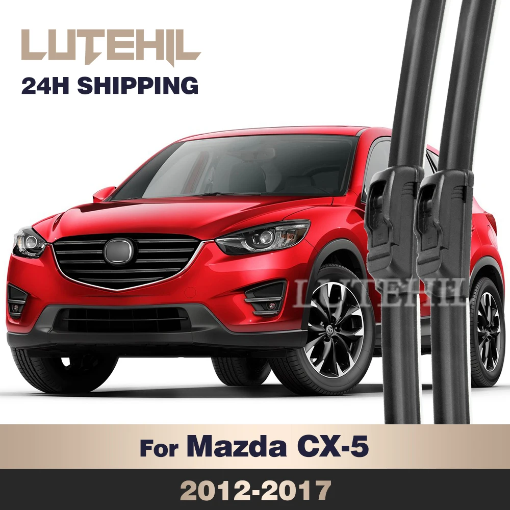 

LUTEHIL Wiper For Mazda CX5 KE 2012-2017 2013 2014 2015 2016 Wiper Front Wiper Blades Windshield Windscreen Window Brush 24"+18"