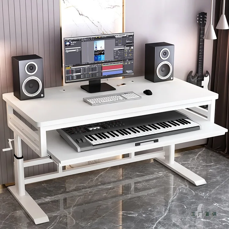 piano table lift pull-out electronic piano midi keyboard table rack storage table music production arrangement  workbench