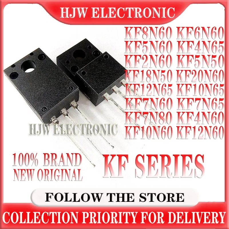 10Pcs TO-220F 20N60 6N60 7N65 4N60 10N60 2N60 8N60 12N60 18N50 7N60 5N60 4N65 12N65 10N65 5N50 N-Channel Mosfet 600V Transistor