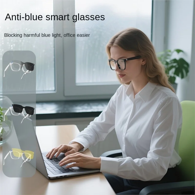Echowear Smart AI Translation Meeting Minutes Simultaneous Interpretation Magnetic Quick Change Glasses Smart Bluetooth Glasses