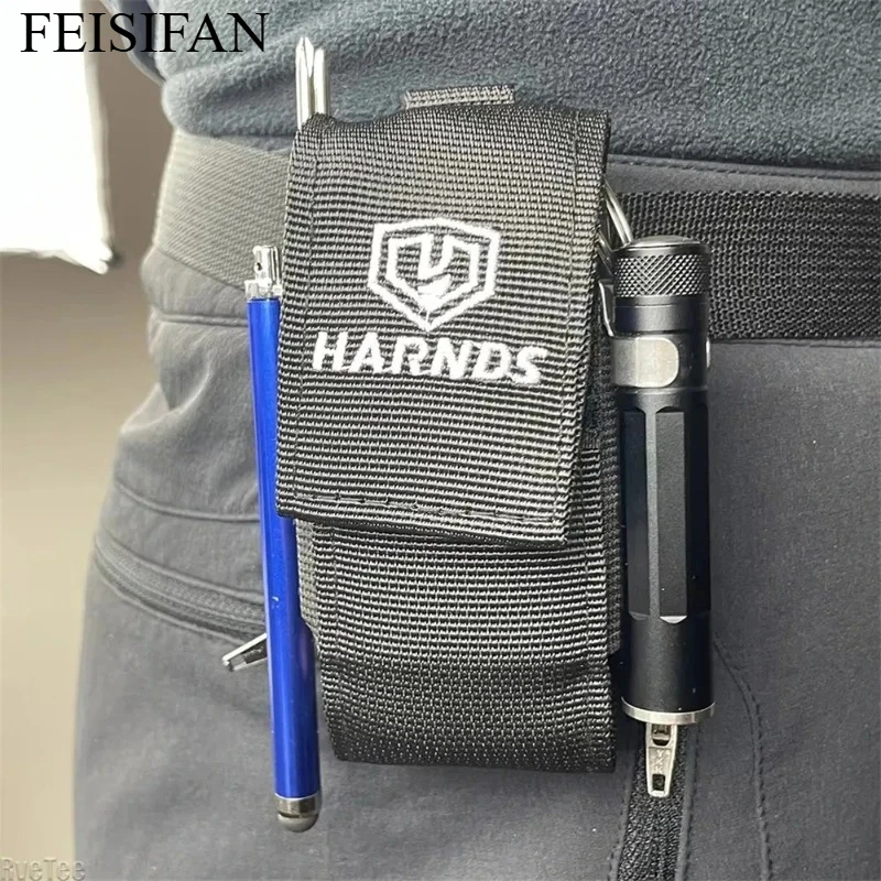 Nylon EDC Waist‑Belt Tool Pouch Elastic Side Holster Multi‑Tool Storage Holder For Knife Pliers Outdoor Daily‑Carry Gear