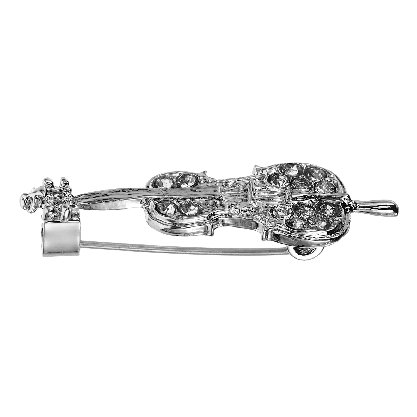

Exquisite Violin Brooch Rhinestone Crystal Alloy Lapel Pin For Women Men Festival Business Suit Chains Shirts Collar Backpack