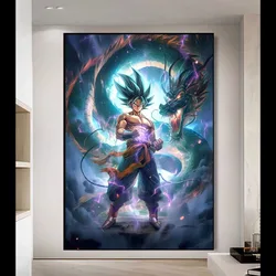 Dragon Ball Decoration Painting Sun Wukong Super Saiyan 2 Japanese Anime Hanging Picture Esports Room Foyer Bedroom Mural