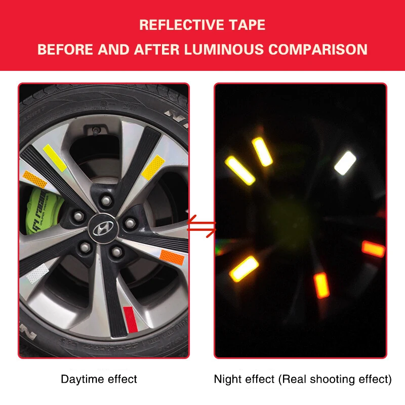 3M 100Cm Car Reflective Tape Safety Warning Car Decoration Sticker Reflector Protective Tape Strip Film Auto Motorcycle Sticker