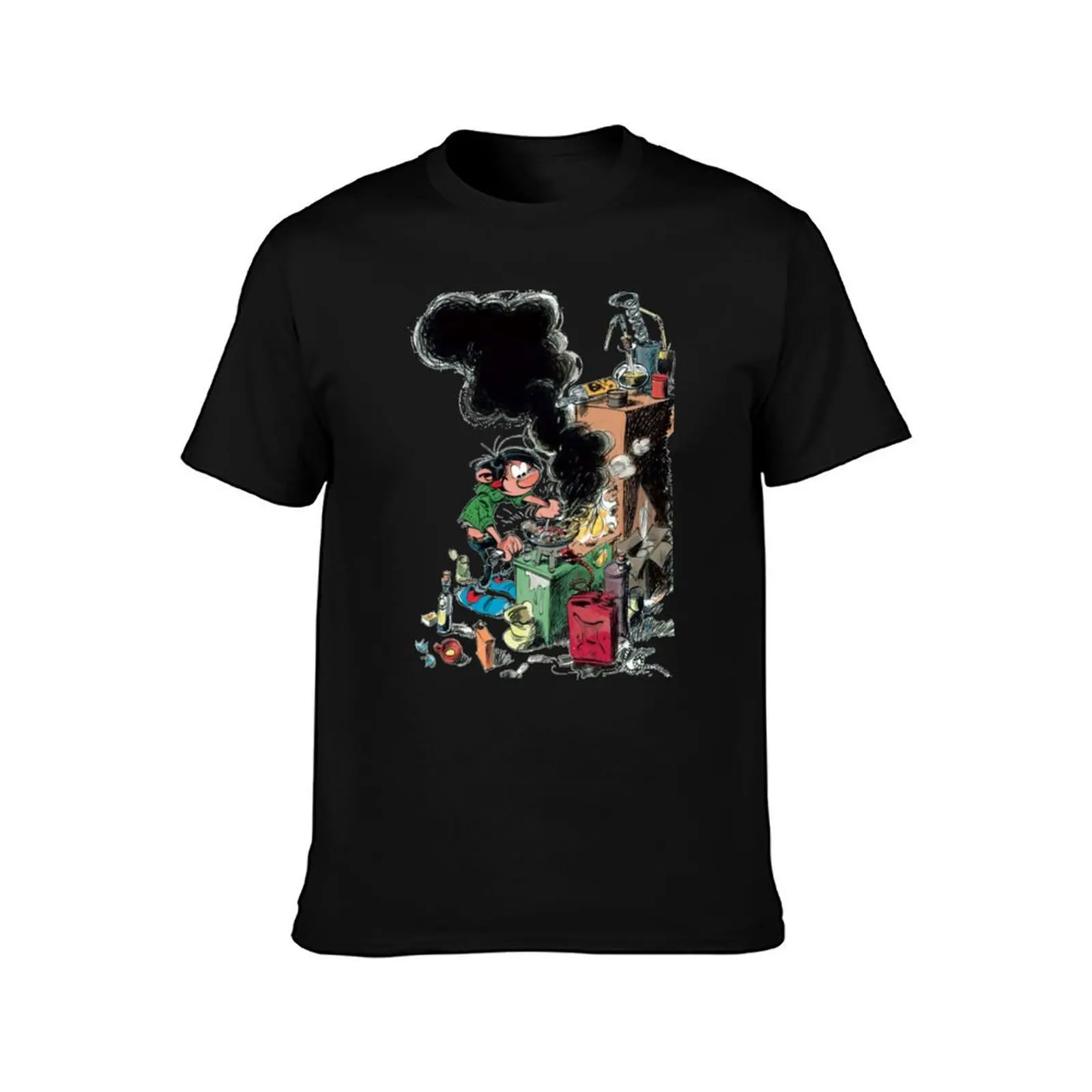 Gaston Lagaffeessentiel T-Shirt Summer Casual Cotton Tee Oversized Streetwear Tops Vintage Graphic Print Unisex Men Women