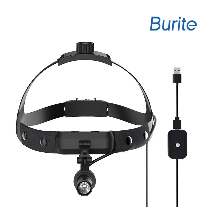 Burite High Intensity Lamp Dentistry Operation Helmet Medical USB Headlamp(Without Battery) LED Headlight
