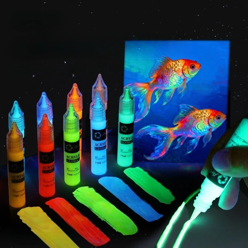 6/12/18色 11ML 蛍光発光アクリル絵の具セット - - Model Kit Acrylic Paint のレビューと価格