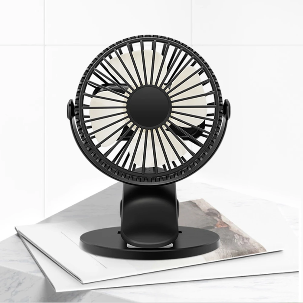 

360 Degree Rotating Fan Quiet Small Personal Poratble USB Adjustable Desk Mini Clip Portable