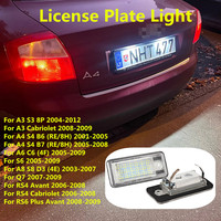 NEW Error Free LED Car License Plate Light Bulbs Accessories For AUDI A4 S4 B6 B7 8H A6 C6 4F S6 A8 S8 D3 4E Q7 RS4 RS6 A3 S3 8P