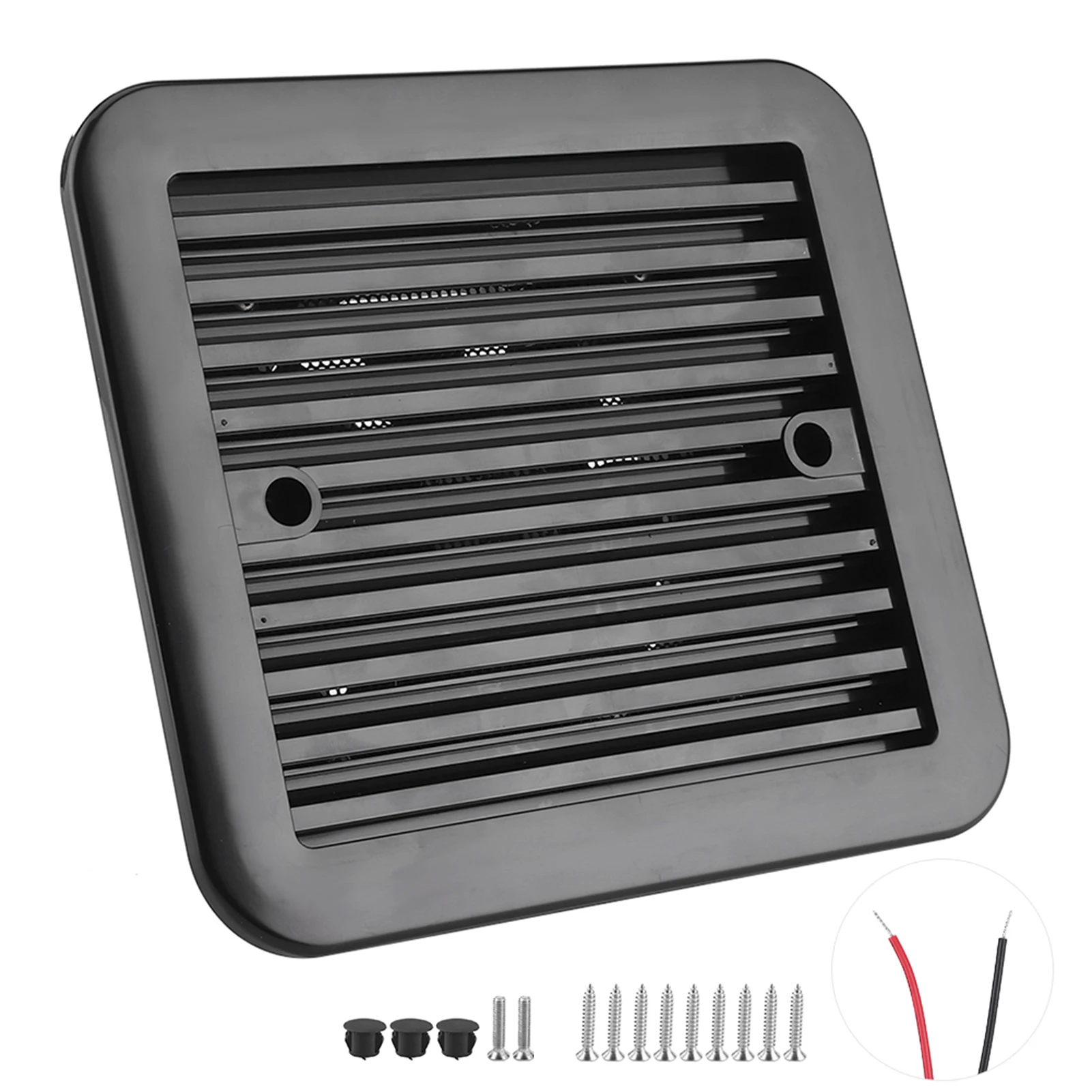 12V 4W Cooling Fan with Shutters Vent One‑Way Side Strong Wind Air Exhaust Car Styling Camper Accessories Car Ventilator Fan