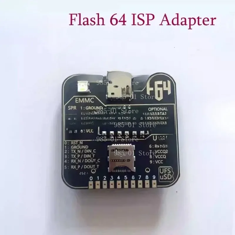 F64 Flash 64 Lite Ultra ISP Adapter, EMMC UFS Programmer Adapter