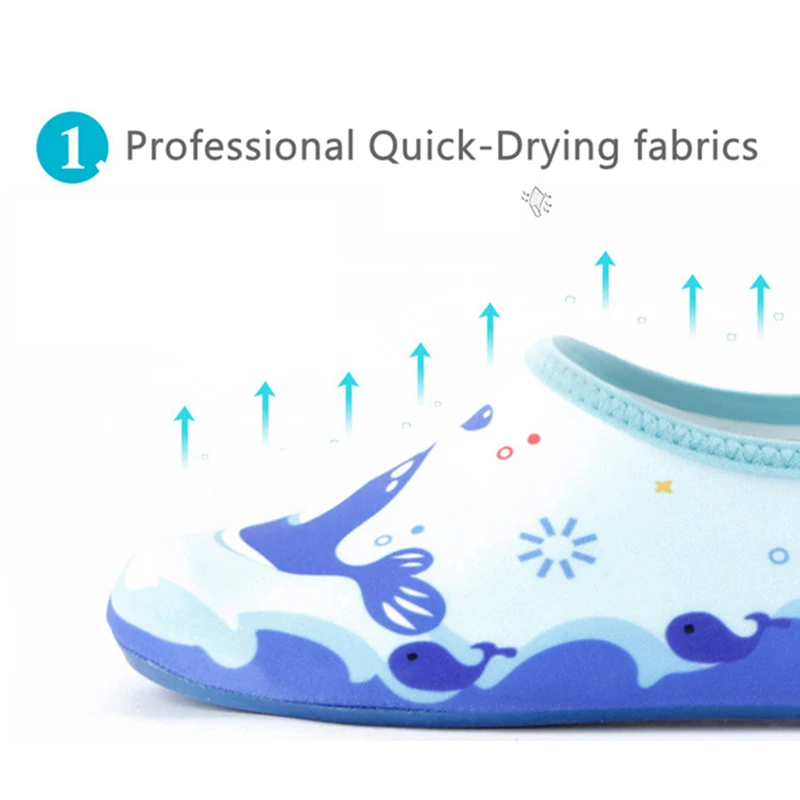Kids Water Shoes Girls Boys Beach Swimming Shoes Quick Dry Non-Slip Water Skin Barefoot Sports Shoes Aqua Pool Snorkeling Socks - view 2