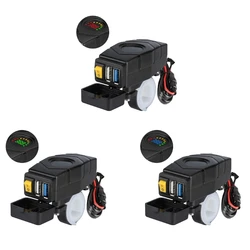 Cargador de bicicleta eléctrica QC3.0 USB para teléfonos móviles, entrada DC24V 36V 48V 60V, Base de espejo para manillar, montaje, envío directo