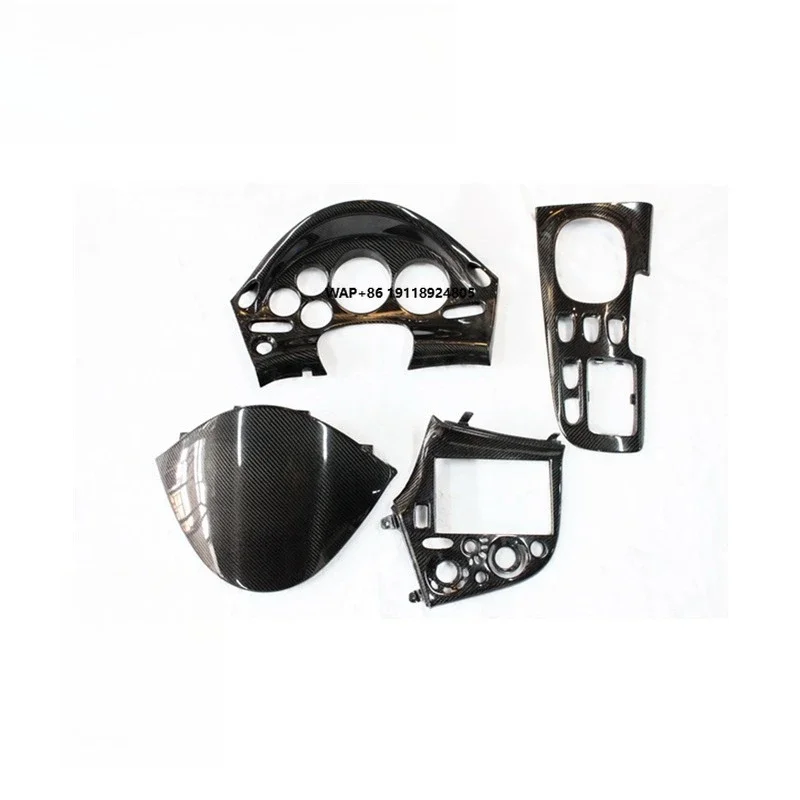 Trade Assurance Carbon Fiber Interior Replacement Kits Fit for 1992-1997 RX7 FD3S RHD Inner Top Dash Gear Radio Cluster Surround