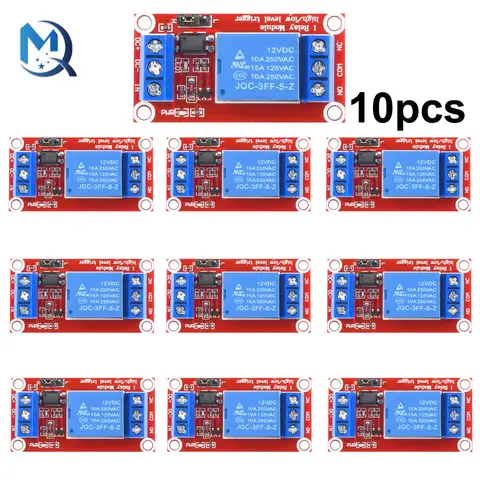 1-10pcs 5V 12V One 1 Channel Relay Module Board Shield with optocoupler Support High and Low Level Trigger
