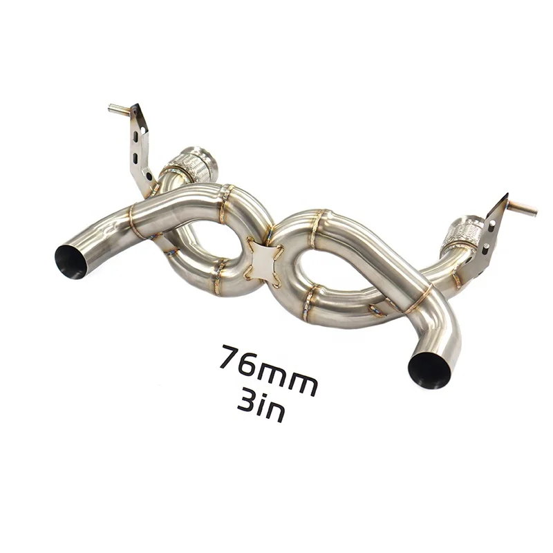 High Performance 3 Inch 76mm Stainless Steel X-Pipe for Lambor Huracan STO EVO V10 Racing Exhaust System