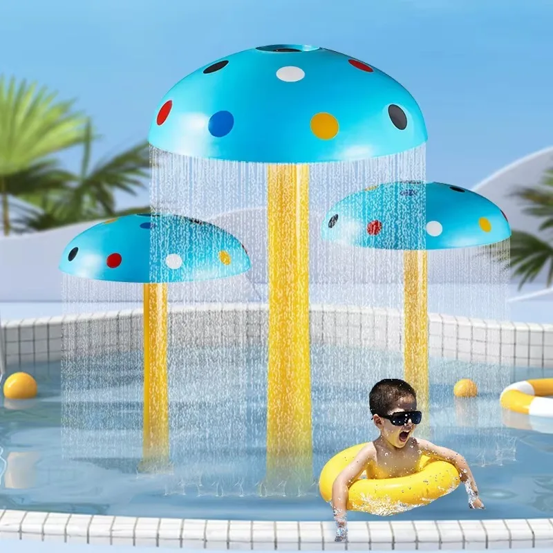 Hot Sale Children's Pool Splash Water Park Toys Fiberglass Mushrooms Water Play Equipment