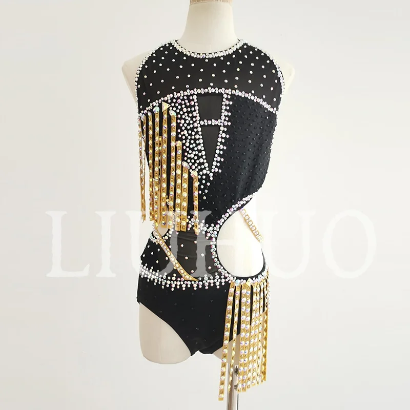 LIUHUO Black Lyrical Dancing Dress for Performance Color Pole Skirt Factory Customize