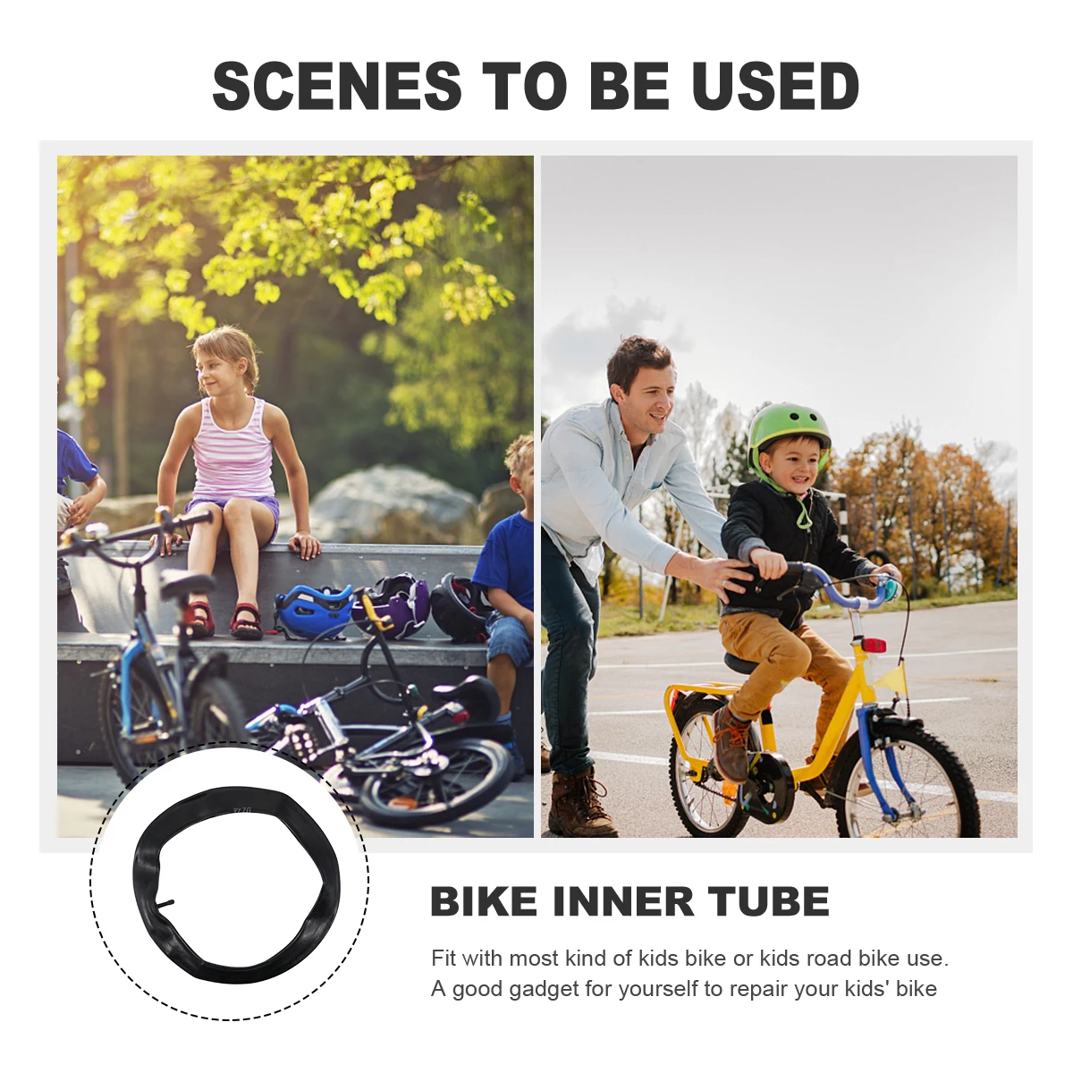 

4pcs Bike Inner Tubes Replacement Valve Durable Puncture Resistant Long Lasting Tire Tube Set For Road Bikes