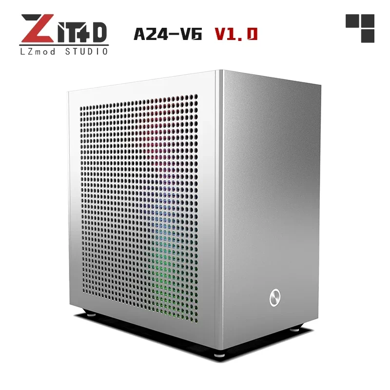 Lzmod Mini A24-V6 1.0 Dual-slot Semi-high Single Display 1u Power Supply Itx Chassis 5.38 Liters