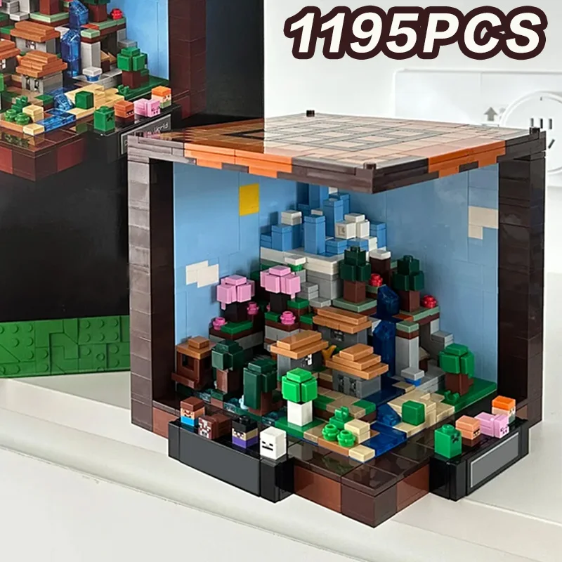 

14+pcs Create Model The Crafting Table Game Building Blocks Ornament Toys for Kids Adults Birthday Christmas Gifts Fit