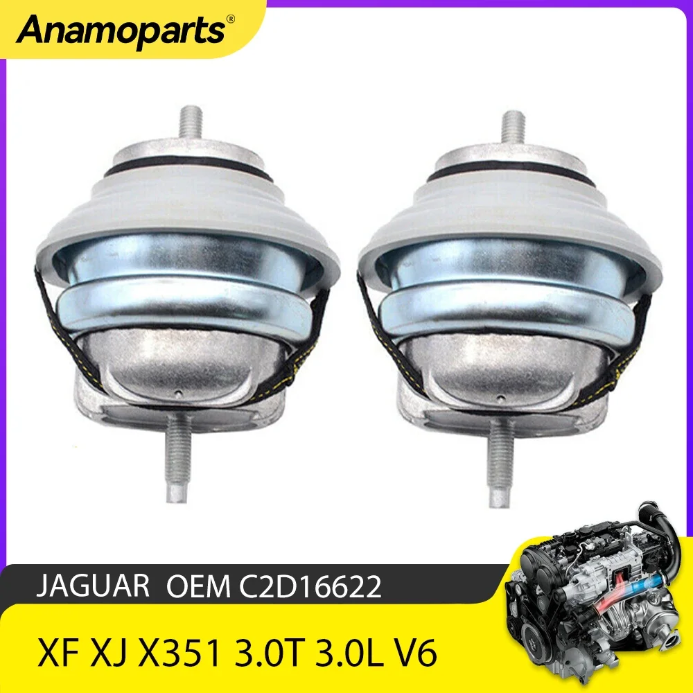 

Engine Part Left Right Motor Trans Mount set fit AJ 126 306PS V6 3.0 T L GAS For 2010-2018 JAGUAR XF XJ X351 3.0T 3.0L C2D16622