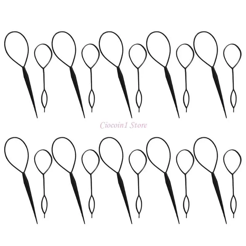 

Y1UB Набор инструментов для хвоста волос, 10 шт., инструменты для изготовления петель для волос с 2 размерами, инструмент для