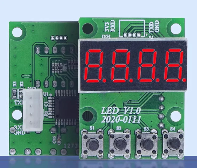 

Светодиодный цифровой ламповый дисплей WSLED4, 4 цифры, Plug and Play, программирование не требуется для счетчика, таймера, прибора