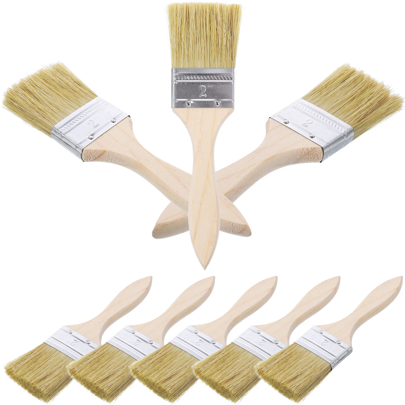 Durable 23pcs Wooden Handle Paint Brushes for Artists Thick Bristle Mixed Fiber Tools Ideal for House Decoration Projects
