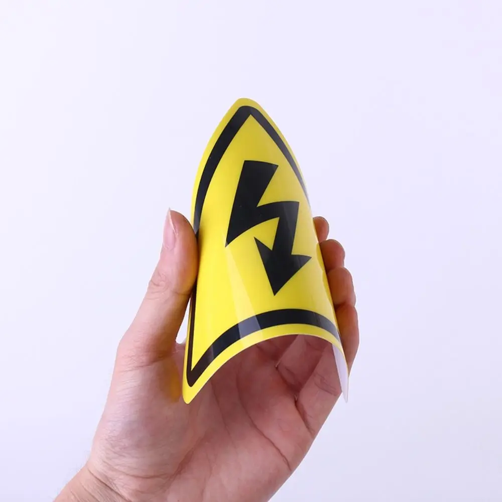 5pcs Yellow Warning Sticker 3.6/5/8/10/15cm Accessories Electrical Shock Hazard Adhesive Labels Danger Forelectric Box