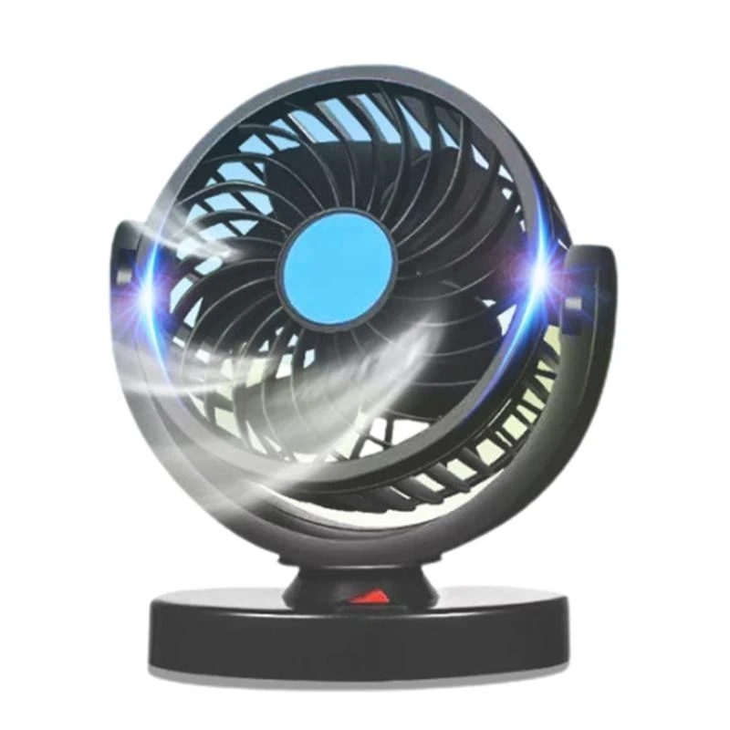 Car Fan USB Rechargeable Dual-Head 5-Blades Electric Vehicle Cooling Best Sale