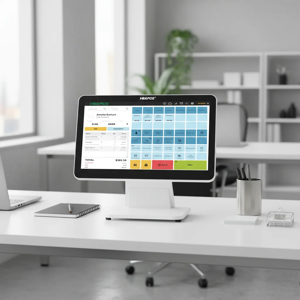 

Электронный кассовый аппарат ATV&UTVHBAPOS GM10 с сенсорным экраном, универсальная POS-система для продуктовых магазинов.