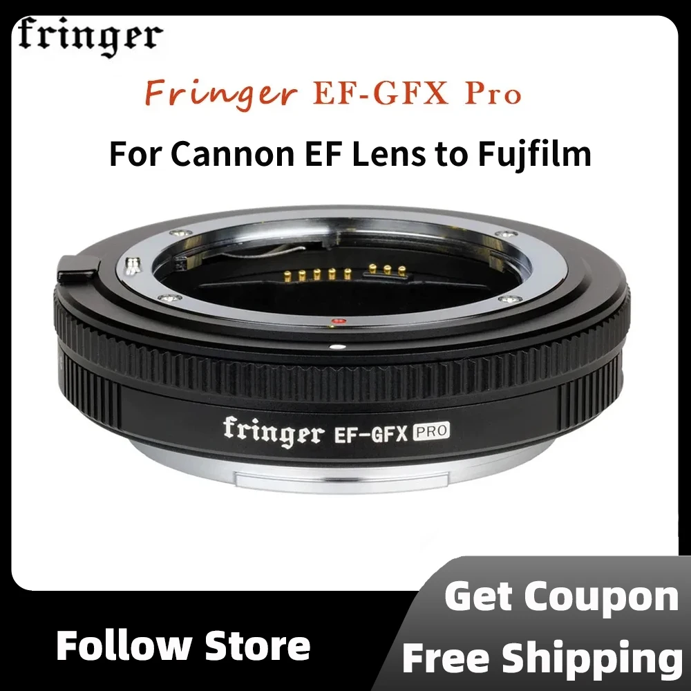 

Fringer EF-GFX Pro AF Lens Adapter for Cannon EF Lens to Fujfilm For GFX100 GFX100S GFX 100S GFX50S GFX50S II GFX50S II