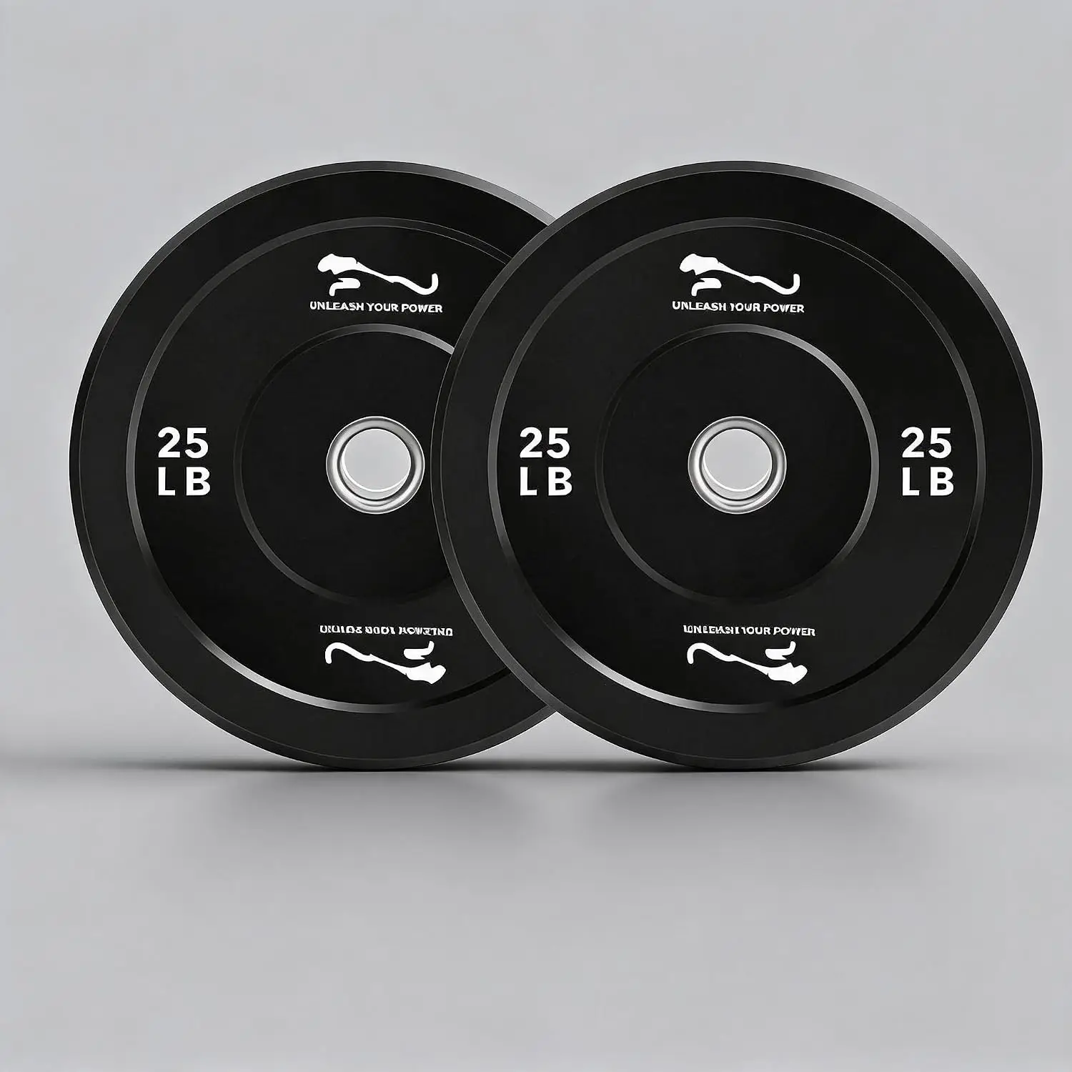 Garvee 2 Zoll Gummi-Bumper-Plates-Set, universell passende Hantelscheiben mit Stahleinsatz, geruchsneutrale & leise Krafttrainingsplatten für Home-Gym, Balkon, Indoor-Workout