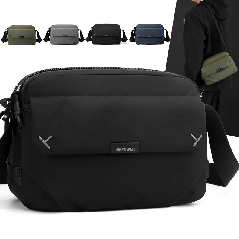 

Водонепроницаемая нейлоновая ткань, простая мужская сумка через плечо для отдыха, многофункциональная дорожная сумка через плечо большой вместимости