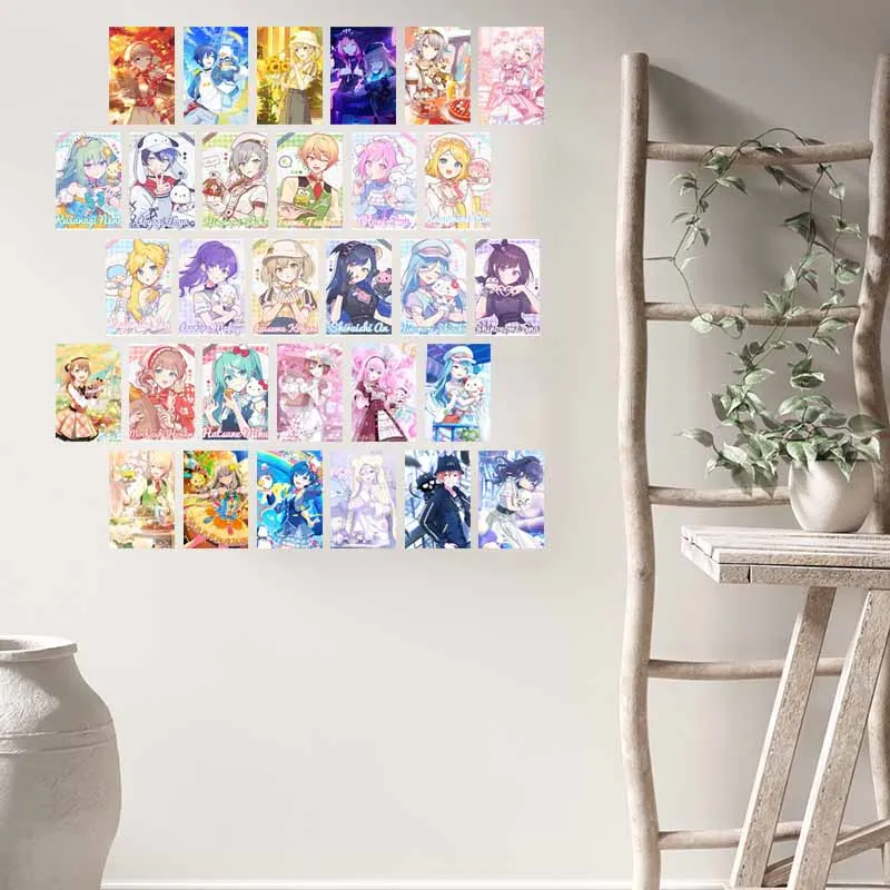 10/30 قطعة مشروع لطيف Sekai الشكل المشارك بطاقة روي موموي إيري الكرتون جدار الكولاج عدة النوم ديكور المنزل بطاقات المراهقين المقتنيات #6