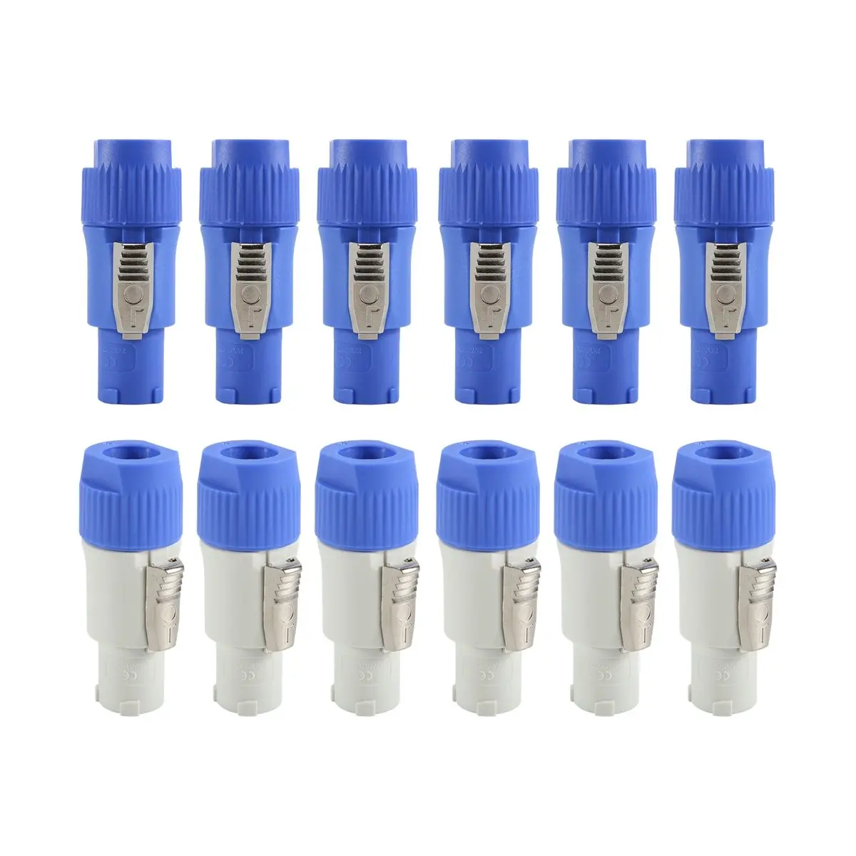 #01E (blue & white)12PC NAC3FCA NAC3FCB Powercon Connector 3 pin Male Powercon Connector,Electronics Accessories