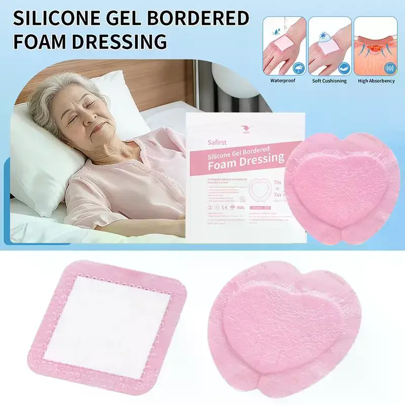 Waterproof Wound Dressing Bandage For Wound Care Absorbent Foam Pad Band-aid Silicone Polyurethane Foam Dressing